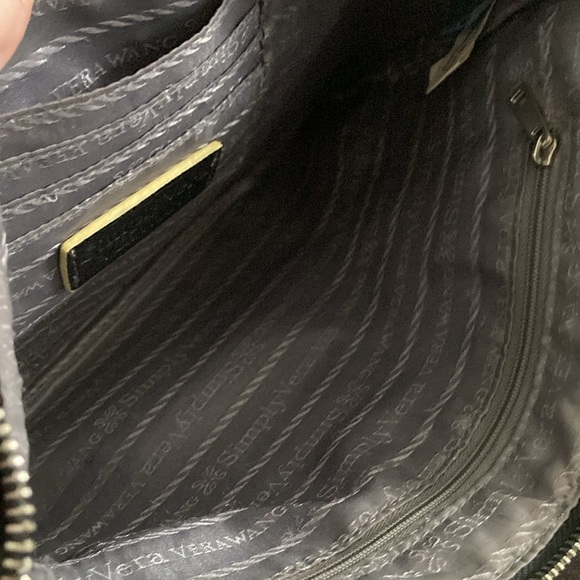 Vera Wang leather and patented leather clutch purse  gently used - Picture 10 of 12